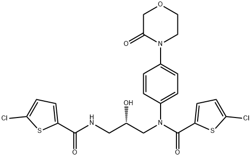 (S)-5-chloro-N-(3-(5-chlorothiophene-2-carboxamido)-2- hydroxypropyl)-N-(4-(3-oxomorpholino)phenyl)thiophene-2- carboxamide