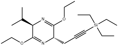 Pyrazine, 3,6-diethoxy-2,5-dihydro-2-(1-methylethyl)-5-[3-(triethylsilyl)-2-propyn-1-yl]-, (2R,5S)-