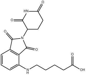 Pentanoic acid, 5-[[2-(2,6-dioxo-3-piperidinyl)-2,3-dihydro-1,3-dioxo-1H-isoindol-4-yl]amino]- Struktur