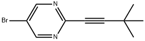 Pyrimidine, 5-bromo-2-(3,3-dimethyl-1-butyn-1-yl)- Struktur