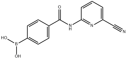 4-(6-Cyanopyridin-2-ylcarbamoyl)phenylboronic acid Struktur