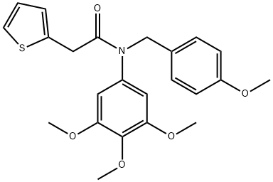 2-Thiopheneacetamide, N-[(4-methoxyphenyl)methyl]-N-(3,4,5-trimethoxyphenyl)- Struktur