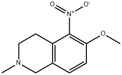 6-Methoxy-2-methyl-5-nitro-3,4-dihydro-1H-isoquinoline Struktur