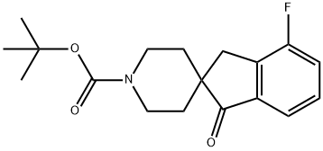 tert-butyl 4-fluoro-1-oxo-1,3-dihydrospiro[indene-2,4'-piperidine]-1'-carboxylate Struktur