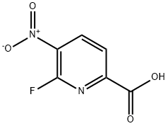 2-Pyridinecarboxylic acid, 6-fluoro-5-nitro- Struktur