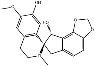 [7S,(-)]-3',4',6,8-Tetrahydro-6'-methoxy-2'-methylspiro[7H-indeno[4,5-d]-1,3-dioxole-7,1'(2'H)-isoquinoline]-7',8α-diol Struktur