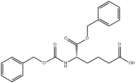 Hexanedioic acid, 2-[[(phenylmethoxy)carbonyl]amino]-, 1-(phenylmethyl) ester, (S)- (9CI) Struktur