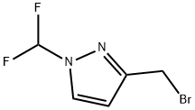 1H-Pyrazole, 3-(bromomethyl)-1-(difluoromethyl)- Struktur