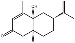 (4aR)-4a,5,6,7,8,8a-Hexahydro-4aα-hydroxy-6α-isopropenyl-4,8aα-dimethylnaphthalene-2(1H)-one Struktur