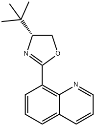 Quinoline, 8-[(4R)-4-(1,1-dimethylethyl)-4,5-dihydro-2-oxazolyl]- Struktur