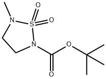 1,2,5-Thiadiazolidine-2-carboxylic acid, 5-methyl-, 1,1-dimethylethyl ester, 1,1-dioxide Struktur