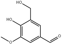 4-hydroxy-3-(hydroxymethyl)-5-methoxybenzaldehyde Struktur