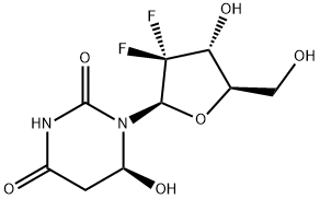 Uridine, 2'-deoxy-2',2'-difluoro-5,6-dihydro-6-hydroxy-, (6S)- (9CI) Struktur