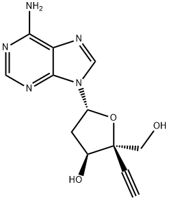 Adenosine, 2'-deoxy-4'-C-ethynyl- Struktur