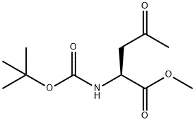 L-Norvaline, N-[(1,1-dimethylethoxy)carbonyl]-4-oxo-, methyl ester Struktur