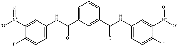 1-N,3-N-bis(4-fluoro-3-nitrophenyl)benzene-1,3-dicarboxamide Struktur