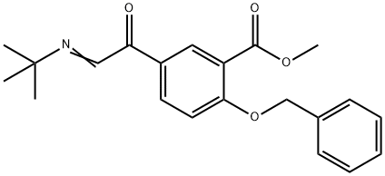 Benzoic acid, 5-[2-[(1,1-dimethylethyl)imino]acetyl]-2-(phenylmethoxy)-, methyl ester Struktur