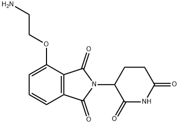 1H-Isoindole-1,3(2H)-dione, 4-(2-aminoethoxy)-2-(2,6-dioxo-3-piperidinyl)- Struktur