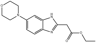 Ethyl [5-(4-morpholinyl)-1H-benzimidazol-2-yl]acetate Struktur