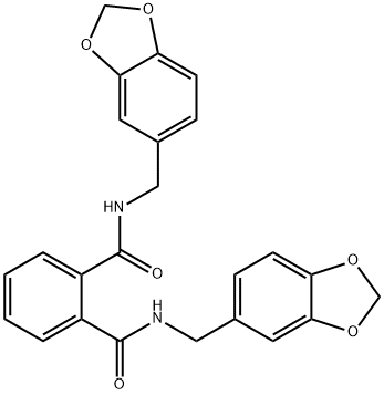 1-N,2-N-bis(1,3-benzodioxol-5-ylmethyl)benzene-1,2-dicarboxamide Struktur