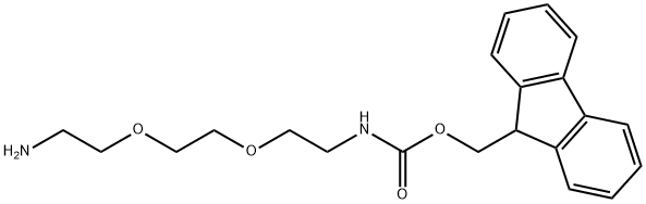 Carbamic acid, N-[2-[2-(2-aminoethoxy)ethoxy]ethyl]-, 9H-fluoren-9-ylmethyl ester Struktur