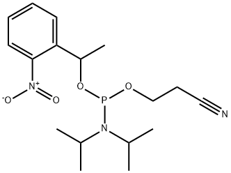 Phosphoramidous acid. N.N-bis(1-methylethyl)-. 2-cyanoethyl [1-(2-nitrophenyl)ethyl] ester) Struktur