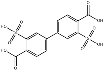 [1,1'-Biphenyl]-4,4'-dicarboxylic acid, 3,3'-disulfo- Struktur