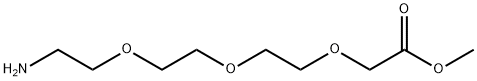 Acetic acid, 2-[2-[2-(2-aminoethoxy)ethoxy]ethoxy]-, methyl ester Struktur