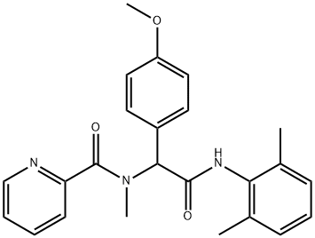 2-Pyridinecarboxamide,N-[2-[(2,6-dimethylphenyl)amino]-1-(3-nitrophenyl)-2-oxoethyl]-N-methyl-(9CI) Struktur