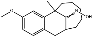 5,6,7,8,9,10,11,12-octahydro-3-methoxy-5-methyl-5,11-methylbenzene cyclocyclene-13-ketoxime Struktur