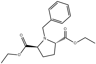 2,5-Pyrrolidinedicarboxylic acid, 1-(phenylmethyl)-, diethyl ester, trans- (9CI) Struktur