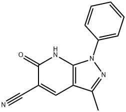 1H-Pyrazolo[3,4-b]pyridine-5-carbonitrile, 6,7-dihydro-3-methyl-6-oxo-1-phenyl- Structure