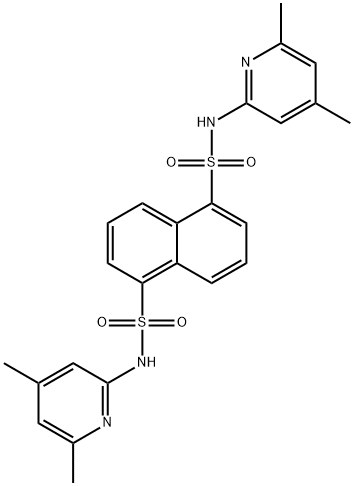 1-N,5-N-bis(4,6-dimethylpyridin-2-yl)naphthalene-1,5-disulfonamide Struktur