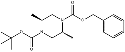 1,4-Piperazinedicarboxylic acid, 2,5-dimethyl-, 4-(1,1-dimethylethyl) 1-(phenylmethyl) ester, (2R,5S)-