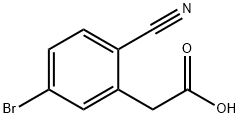 Benzeneacetic acid, 5-bromo-2-cyano- Struktur