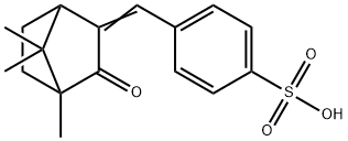 4-((4,7,7-Trimethyl-3-oxo-bicyclo(2.2.2)hept-2-ylidene)methyl)benzenes ulfonic acid Struktur