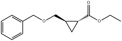 Cyclopropanecarboxylic acid, 2-[(phenylmethoxy)methyl]-, ethyl ester, (1R,2R)- Struktur