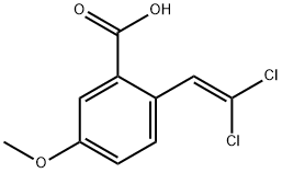 Benzoic acid, 2-(2,2-dichloroethenyl)-5-methoxy- Struktur