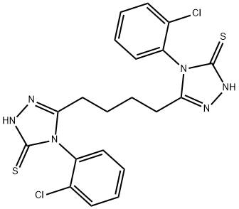 4-(2-chlorophenyl)-3-[4-[4-(2-chlorophenyl)-5-sulfanylidene-1H-1,2,4-triazol-3-yl]butyl]-1H-1,2,4-triazole-5-thione Struktur