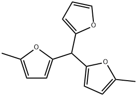 Furan, 2,2'-(2-furanylmethylene)bis[5-methyl- Struktur