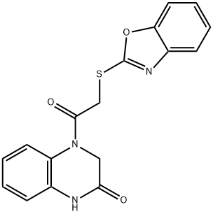 2(1H)-Quinoxalinone,4-[(2-benzoxazolylthio)acetyl]-3,4-dihydro-(9CI) Struktur