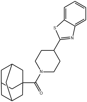 Piperidine, 4-(2-benzothiazolyl)-1-(tricyclo[3.3.1.13,7]dec-1-ylcarbonyl)- (9CI) Struktur