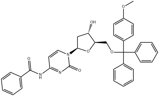 Cytidine, N-benzoyl-2'-deoxy-5'-O-[(4-methoxyphenyl)diphenylmethyl]- (9CI) Struktur