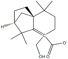 (2S)-1,3,4,5,6,7-hexahydro-1,1,5,5-tetramethyl-2H-2,4a-methanonaphthalene-8-methyl formate Struktur