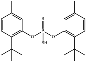 bis(5-methyl-2-tert-butyl-phenoxy)-sulfanyl-sulfanylidene-phosphorane Struktur