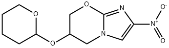 5H-Imidazo[2,1-b][1,3]oxazine, 6,7-dihydro-2-nitro-6-[(tetrahydro-2H-pyran-2-yl)oxy]- Struktur