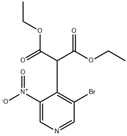 Diethyl (3-bromo-5-nitropyridin-4-yl)malonate Struktur