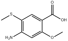 4-Amino-2-methoxy-5-(methylthio)benzoic Acid Struktur