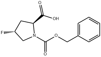 Cbz-trans-4-fluoro-Pro-OH Struktur