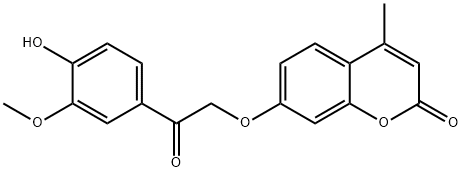 7-[2-(4-Hydroxy-3-methoxyphenyl)-2-oxoethoxy]-4-methyl-chromen-2-one Struktur